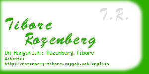 tiborc rozenberg business card